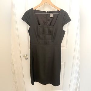 Ann Taylor Square Neck Cap Sleeve Work Dress - Black - Women’s 6 Petite (6p)
